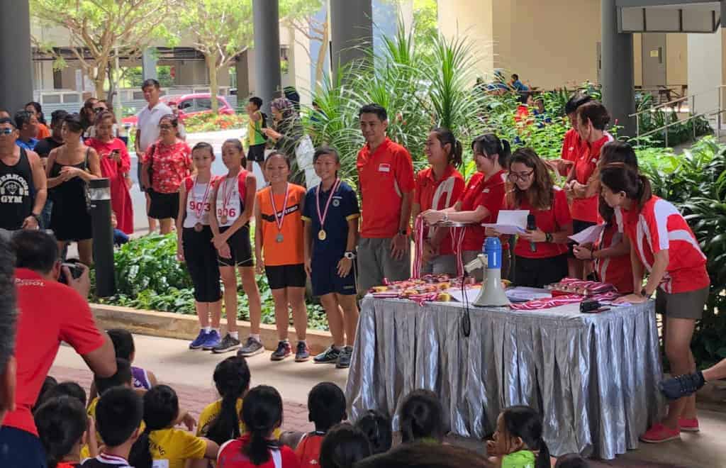 Temasek Primary School in SSP-SAA Primary Schools Track and Field Invitational Meet 2019