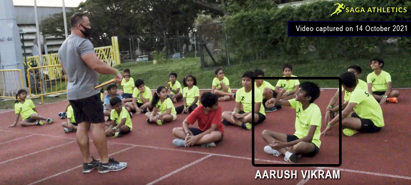 Yes, that’s AARUSH VIKRAM — training consistently with SAGA since early 2021, when he was in Primary 5.